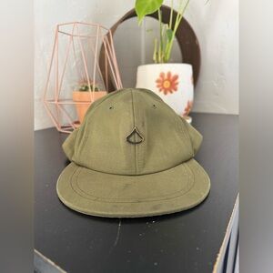 Vintage Military Field Cap, Hot Weather, Green, Size 7 1/8